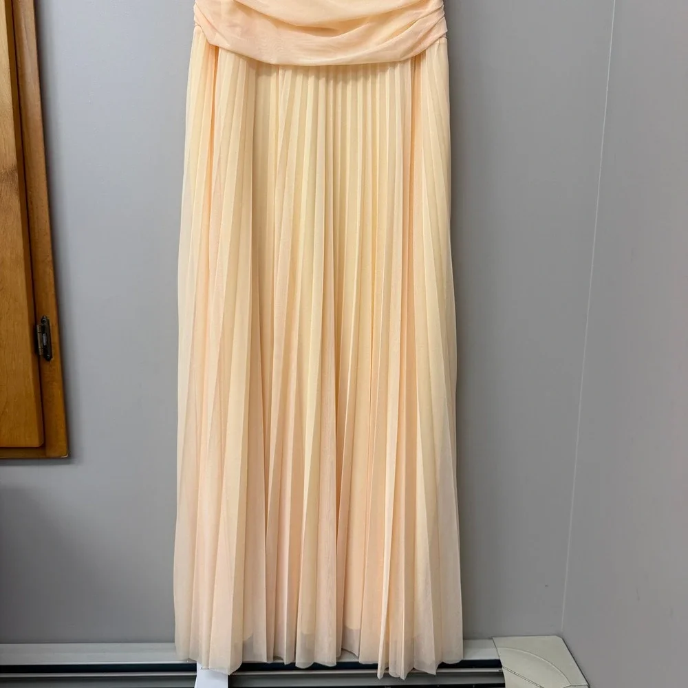 Abercrombie & Fitch Giselle Drop-Waist Maxi Dress Butter Yellow Size Large Tall